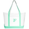image:imageDALIX Womens Premium Tote Bag Shoulder Bags Monogrammed Mint Green A  ZV