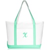 image:imageDALIX Womens Premium Tote Bag Shoulder Bags Monogrammed Mint Green A  ZX