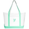image:imageDALIX Womens Premium Tote Bag Shoulder Bags Monogrammed Mint Green A  ZY