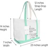 image:imageDALIX Womens Premium Tote Bag Shoulder Bags Monogrammed Mint Green A  ZZ