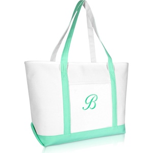 image:imageDALIX Womens Premium Tote Bag Shoulder Bags Monogrammed Mint Green A  ZB