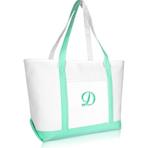 image:imageDALIX Womens Premium Tote Bag Shoulder Bags Monogrammed Mint Green A  ZD