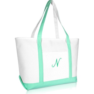 image:imageDALIX Womens Premium Tote Bag Shoulder Bags Monogrammed Mint Green A  ZN