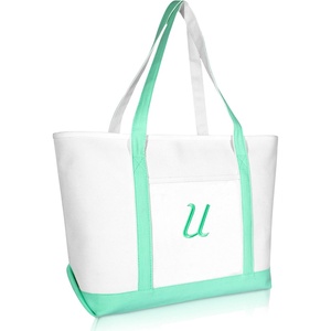 image:imageDALIX Womens Premium Tote Bag Shoulder Bags Monogrammed Mint Green A  ZU