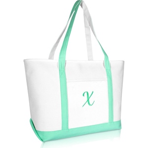 image:imageDALIX Womens Premium Tote Bag Shoulder Bags Monogrammed Mint Green A  ZX
