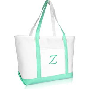 image:imageDALIX Womens Premium Tote Bag Shoulder Bags Monogrammed Mint Green A  ZZ