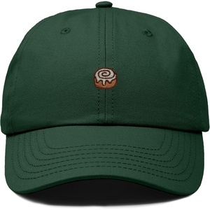 image:imageDALIX Cinnamon Roll Embroidered Dad Hat Cotton Cap Adjustable Strap Bakery Sweet Treat Low Profile WomensDark Green