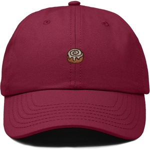 image:imageDALIX Cinnamon Roll Embroidered Dad Hat Cotton Cap Adjustable Strap Bakery Sweet Treat Low Profile WomensMaroon