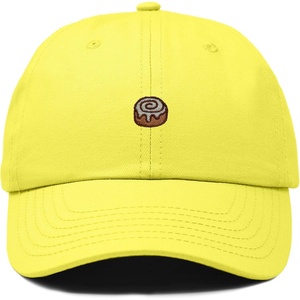 image:imageDALIX Cinnamon Roll Embroidered Dad Hat Cotton Cap Adjustable Strap Bakery Sweet Treat Low Profile WomensYellow