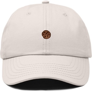 image:imageDALIX Cookie Embroidered Dad Hat Cotton Cap Adjustable Strap Chocolate Chip Dessert Low Profile WomensBeige