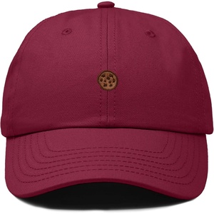 image:imageDALIX Cookie Embroidered Dad Hat Cotton Cap Adjustable Strap Chocolate Chip Dessert Low Profile WomensMaroon