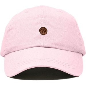 image:imageDALIX Cookie Embroidered Dad Hat Cotton Cap Adjustable Strap Chocolate Chip Dessert Low Profile WomensWashed Pink