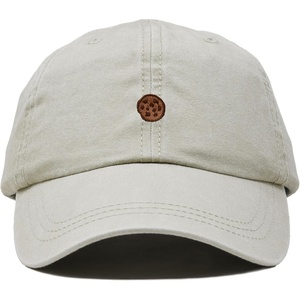 image:imageDALIX Cookie Embroidered Dad Hat Cotton Cap Adjustable Strap Chocolate Chip Dessert Low Profile WomensWashed Stone White