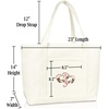 image:imageLove Intertwining Heart Womens Premium Embroidered Tote BagWhite