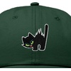 image:imageDALIX Blink Black Cat Embroidered Cotton Outdoor Baseball Cap Dad Hat WomensDark Green
