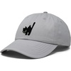 image:imageDALIX Blink Black Cat Embroidered Cotton Outdoor Baseball Cap Dad Hat WomensGray