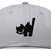image:imageDALIX Blink Black Cat Embroidered Cotton Outdoor Baseball Cap Dad Hat WomensGray