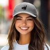 image:imageDALIX Blink Black Cat Embroidered Cotton Outdoor Baseball Cap Dad Hat WomensGray