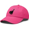 image:imageDALIX Blink Black Cat Embroidered Cotton Outdoor Baseball Cap Dad Hat WomensHot Pink