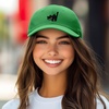 image:imageDALIX Blink Black Cat Embroidered Cotton Outdoor Baseball Cap Dad Hat WomensKelly Green