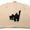 image:imageDALIX Blink Black Cat Embroidered Cotton Outdoor Baseball Cap Dad Hat WomensKhaki