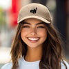 image:imageDALIX Blink Black Cat Embroidered Cotton Outdoor Baseball Cap Dad Hat WomensKhaki