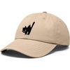 image:imageDALIX Blink Black Cat Embroidered Cotton Outdoor Baseball Cap Dad Hat WomensKhaki