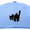image:imageDALIX Blink Black Cat Embroidered Cotton Outdoor Baseball Cap Dad Hat WomensLight Blue