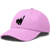 image:imageDALIX Blink Black Cat Embroidered Cotton Outdoor Baseball Cap Dad Hat WomensLight Pink
