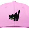 image:imageDALIX Blink Black Cat Embroidered Cotton Outdoor Baseball Cap Dad Hat WomensLight Pink
