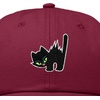 image:imageDALIX Blink Black Cat Embroidered Cotton Outdoor Baseball Cap Dad Hat WomensMaroon