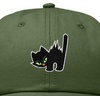 image:imageDALIX Blink Black Cat Embroidered Cotton Outdoor Baseball Cap Dad Hat WomensOlive