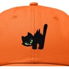 image:imageDALIX Blink Black Cat Embroidered Cotton Outdoor Baseball Cap Dad Hat WomensOrange