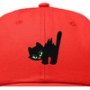 image:imageDALIX Blink Black Cat Embroidered Cotton Outdoor Baseball Cap Dad Hat WomensRed