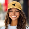 image:imageDALIX Blink Black Cat Embroidered Cotton Outdoor Baseball Cap Dad Hat WomensWashed Gold