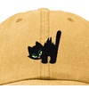 image:imageDALIX Blink Black Cat Embroidered Cotton Outdoor Baseball Cap Dad Hat WomensWashed Gold