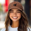 image:imageDALIX Blink Black Cat Embroidered Cotton Outdoor Baseball Cap Dad Hat WomensWashed Orange