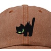 image:imageDALIX Blink Black Cat Embroidered Cotton Outdoor Baseball Cap Dad Hat WomensWashed Orange