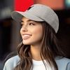 image:imageDALIX Blink Black Cat Embroidered Cotton Outdoor Baseball Cap Dad Hat WomensWashed Stone White