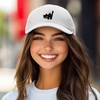 image:imageDALIX Blink Black Cat Embroidered Cotton Outdoor Baseball Cap Dad Hat WomensWhite