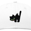 image:imageDALIX Blink Black Cat Embroidered Cotton Outdoor Baseball Cap Dad Hat WomensWhite
