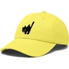 image:imageDALIX Blink Black Cat Embroidered Cotton Outdoor Baseball Cap Dad Hat WomensYellow