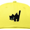 image:imageDALIX Blink Black Cat Embroidered Cotton Outdoor Baseball Cap Dad Hat WomensYellow