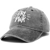 image:imageDALIX Girl Power Baseball Cap Denim Dad Hat Womens Girls TeensBlack