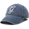 image:imageDALIX Initial Hat Letter G Blue Vintage Womens Baseball Cap Monogram Embroidered