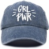 image:imageDALIX Girl Power Baseball Cap Denim Dad Hat Womens Girls TeensNavy Blue