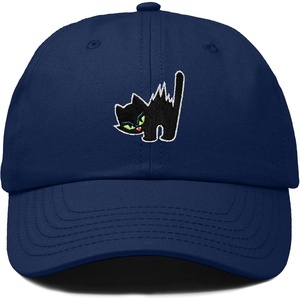 image:imageDALIX Blink Black Cat Embroidered Cotton Outdoor Baseball Cap Dad Hat WomensNavy Blue