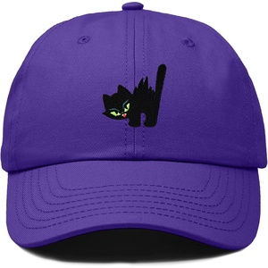 image:imageDALIX Blink Black Cat Embroidered Cotton Outdoor Baseball Cap Dad Hat WomensPurple