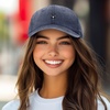image:imageDALIX Lobster Embroidered Adjustable Cotton Twill Dad Hat for WomenWashed Navy Blue