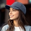 image:imageDALIX Lobster Embroidered Adjustable Cotton Twill Dad Hat for WomenWashed Navy Blue